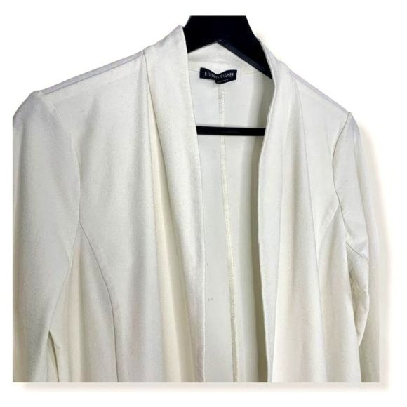 Eileen Fisher Open Front Nylon Blend Cardigan Blazer Small - Picture 2 of 15